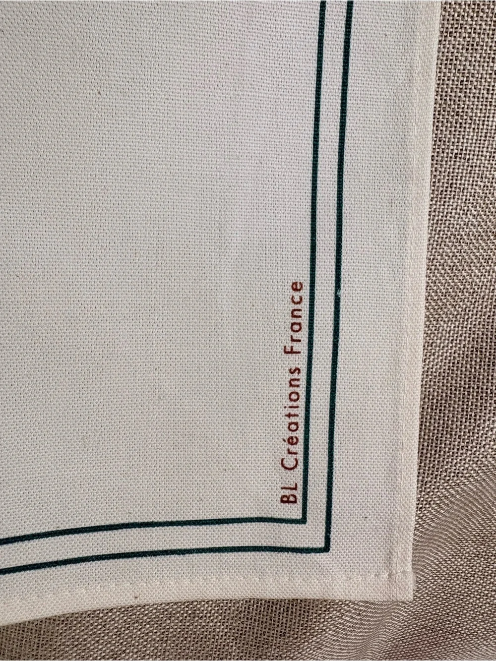 Set 2 Vintage French Chateau Wine Tea Towels 1990 France Cotton Unused